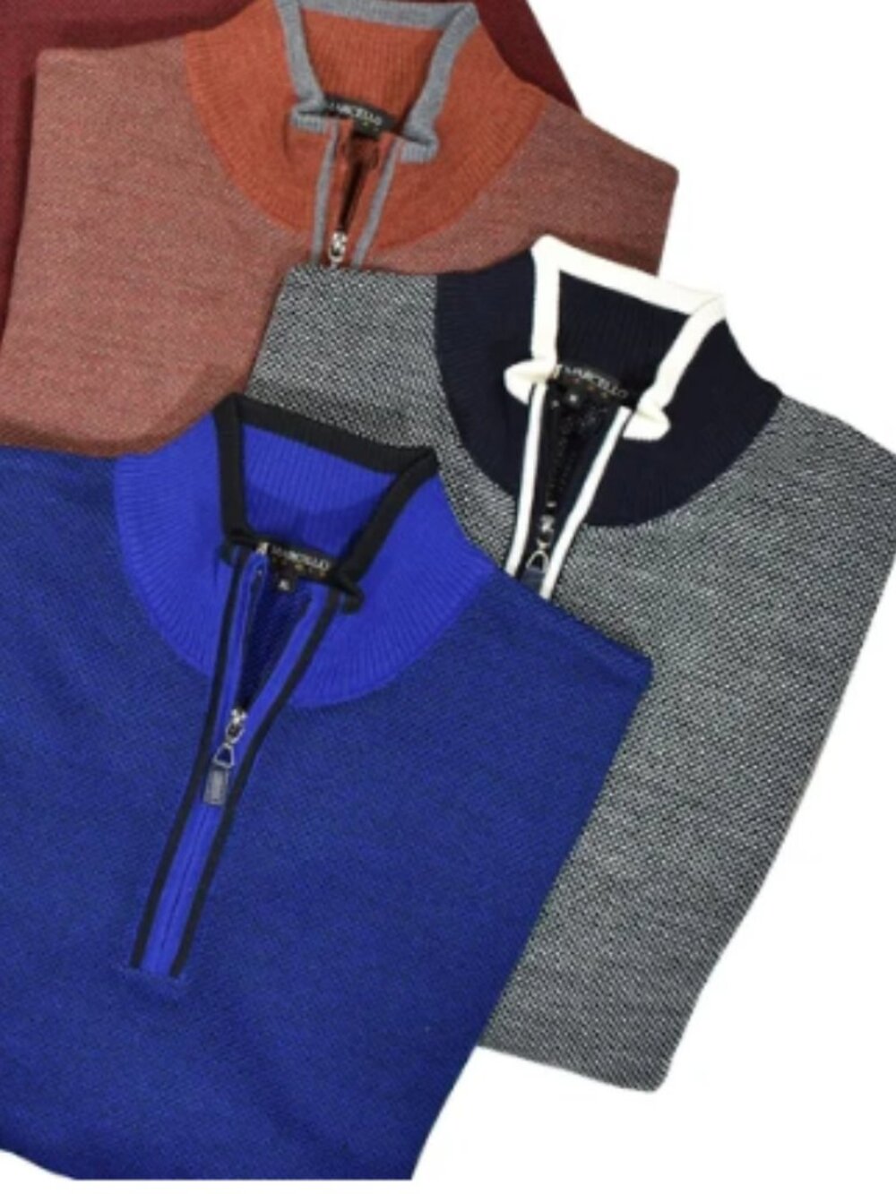 Marcello Sport Long-Sleeve Knit Pullover Sweater Made in Italy XXL Mens NWT